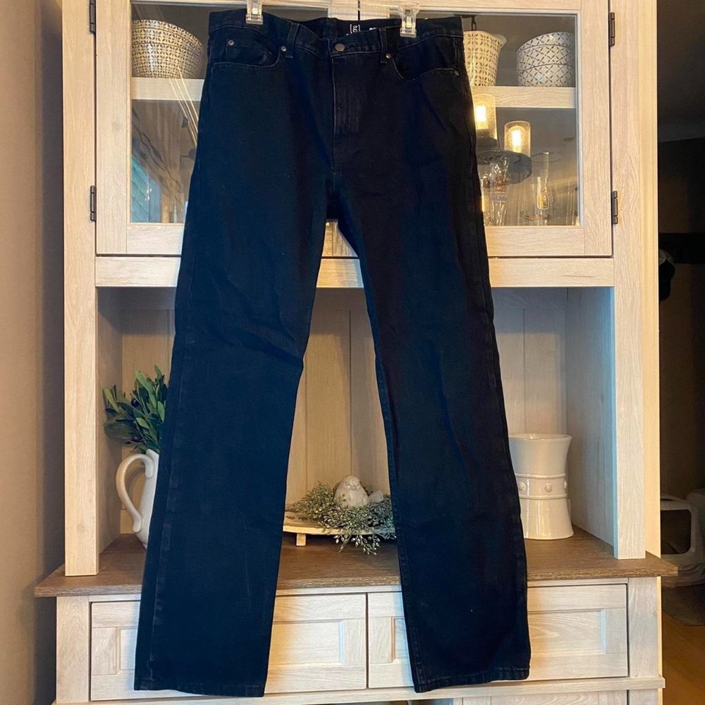 George regular straight leg jeans in black